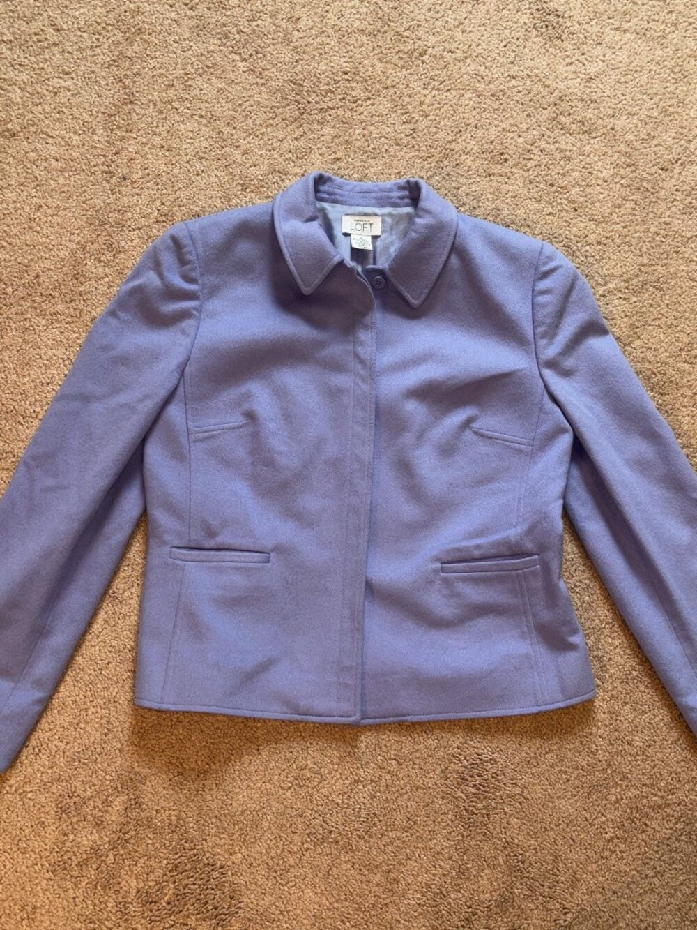 LOFT Periwinkle Lilac Wool Blazer 8